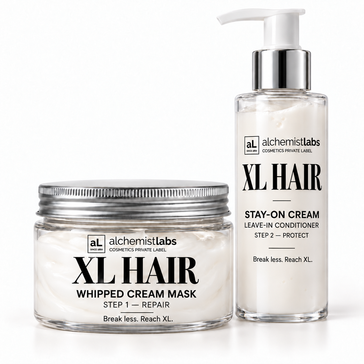 XL HAIR 2-Step Longer Hair System - Whipped Cream Mask and Stay-On Cream